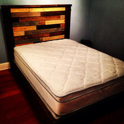Rustic Style Platform Bed / Headboard - Platform Beds