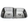 Wells Sinkware 60/40 Double Bowl Sink Pack, 16 Gauge, Larger Bowl on the Left, S