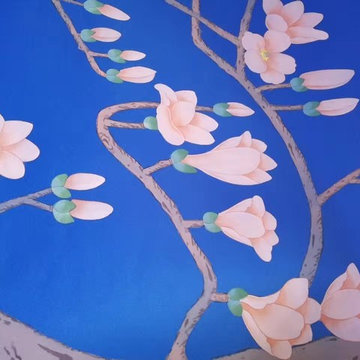 Oriental silk wallpaper in China-Details