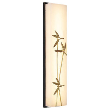 Creative Marble Wall Lamp in Chinese Style, Bamboo Leaves