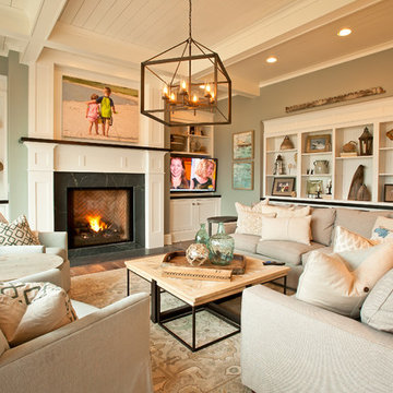 Beach Style Family Room