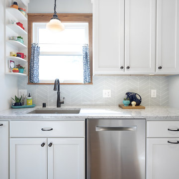Project 3435-1 Plaid Wallpaper Kitchen Remodel Ford Pkwy St. Paul