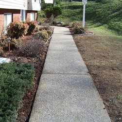 Exposed aggregate concrete side wallk - Products