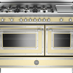 Bertazzoni 48" Range HER486GGASCR Heritage Series Cream Natural Gas - Gas Ranges And Electric Ranges