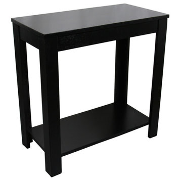 24"H Black Chairside Table