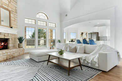 Inspiration for a large timeless living room remodel in Dallas