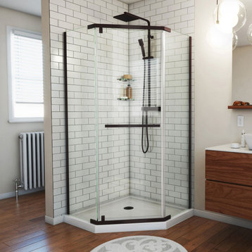 DreamLine Prism 40"x74.75" Frameless Neo-Angle Shower Enclosure with Base