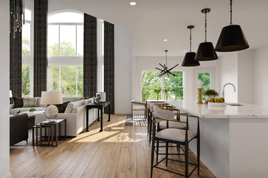 Example of a mid-sized minimalist kitchen design in Dallas