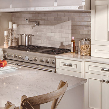 Transitional White on White Kitchen Remodel from Dura Supreme Cabinetry