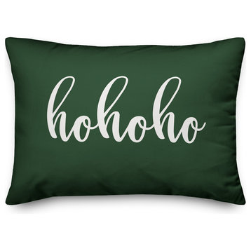 Hohoho, Dark Green 14x20 Lumbar Pillow