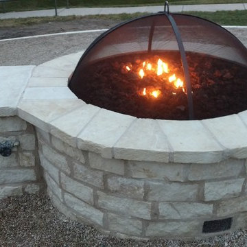 Retreat At North Bluff Apartments Custom Stone Propane Firepit