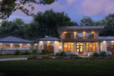 Inspiration for a contemporary exterior home remodel in Dallas