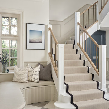 Entrance hall staircase with bench seat