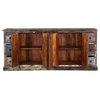 Islandia Rainbow Rustic Reclaimed Wood Extra Long Sideboard Cabinet