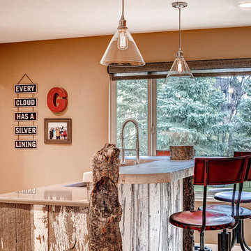 Rustic and Modern Kitchen with Lots of Textures