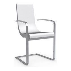 Calligaris - Cruiser Leather Arm Chair with Cantilever Base - Dining Chairs