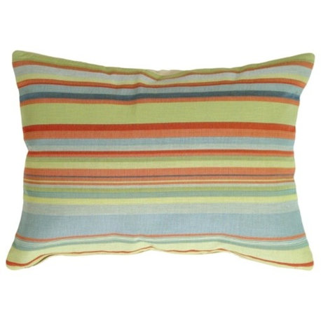 Pillow Decor - Tropical Stripes Rectangle Pillow