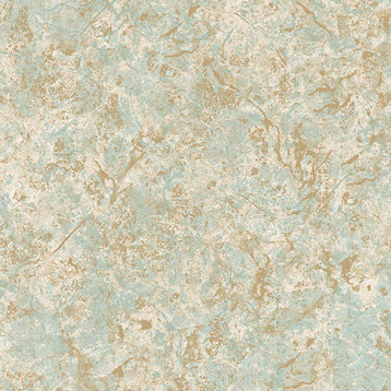 Norwall TX34830 Texture Style 2 Kashmire Turquoise Cream Gold Green Wallpaper