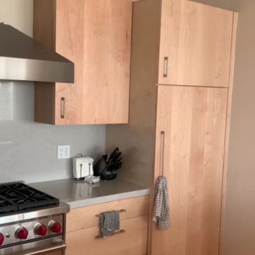 Tesar Redondo Beach Solid Maple Natural Modern Custom Kitchen Cabinets