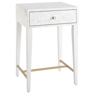 Mirand Kerr by Universal Furniture Love Joy Bliss Wood Bedside Table in White