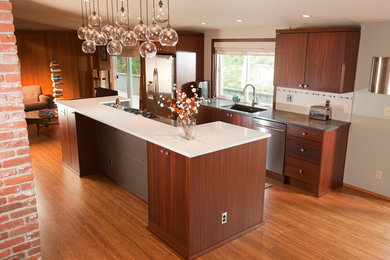 Example of a minimalist kitchen design in Other