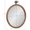Hogan Decorative Framed Wall Mirror, Rustic Brown, 24"x28"