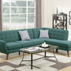 Polyfiber 2-Piece Sectional With 2 Pillows, Blue