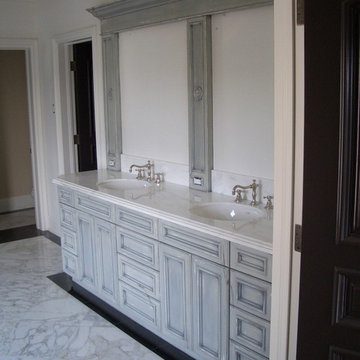 Faux finish cabinet
