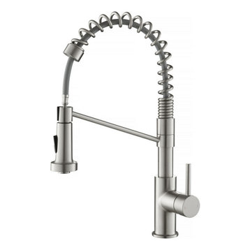 Lodi Single Handle Pull Down Kitchen Faucet, Brushed Nickel