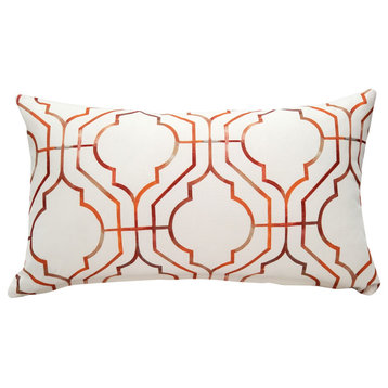 Biltmore Gate Orange Throw Pillow 12x20, with Polyfill Insert