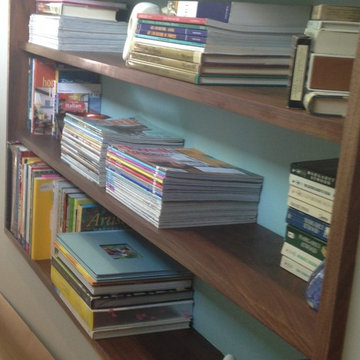 Recessed Walnut Bookcase