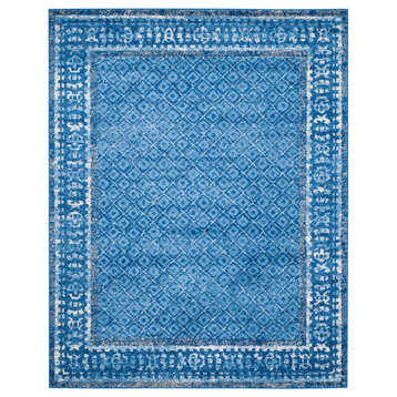 Safavieh Adirondack Collection ADR110 Rug, Light Blue/Dark Blue, 9'x12'