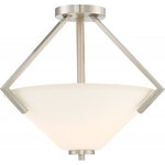 Nuvo Lighting - Nuvo Lighting 60/6251 Nome - Two Light Semi-Flush Mount - Shade Included: TRUE Warranty: 1 Year Limited* Number of Bulbs: 2*Wattage: 60W* BulbType: A19 Medium Base* Bulb Included: No