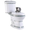 India Reserve Elongated Toilet White Green 2-Pc Dual Flush with Slow Close Seat