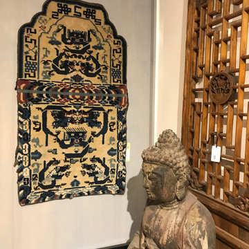 Antique Chinese Dragon Seat Cover