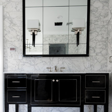 Black, High Gloss Vanity and Medicine Cabinet