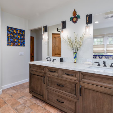 Spanish Tile Master Bathroom