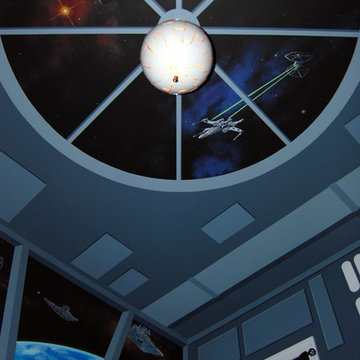 Star Wars: The Force Awakens Murals in a bedroom by Tom Taylor of Mural Art LLC