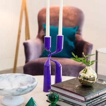 A Space Guided by Color Therapy Living Room