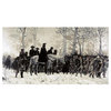 "Washington Reviewing His Troops at Valley Forge, 1883" Paper Art, 32"x18"