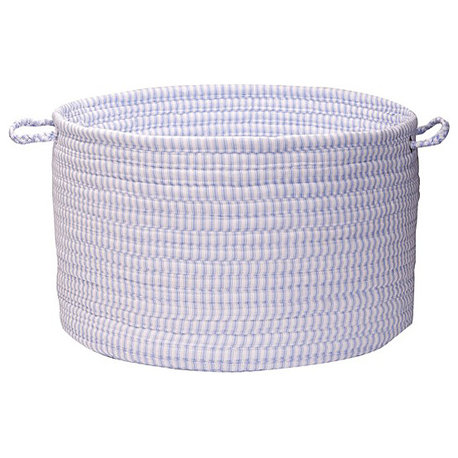 Colonial Mills Basket Ticking Solid Basket Blue Round