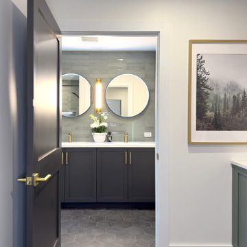 Lakeside Forest Bathroom - Nature-Inspired Guest Retreat
