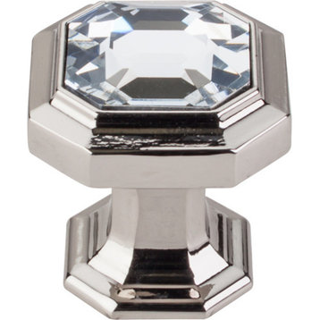 Top Knobs  -  Crystal Emerald Knob 1 1/8" - Polished Nickel