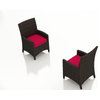 Capistrano Modern Patio Dining Chair, Flagship Ruby Cushions