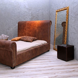 Large custom mirror with gold frame - Products