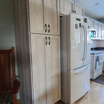 Contemporary Kitchen Refacing with Shaker Style Cabinets in textured "Nizza"