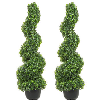 VEVOR 3' Artificial Topiary Tree Faux Plant w/ Replaceable Leaves Home Decor