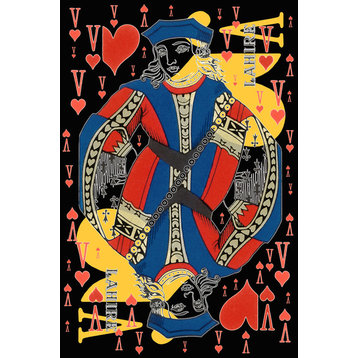French Playing Card, Lahire, Valet De Coeur, Jack of Hearts, Pop Art