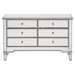 Elegant Decor - Chamberlan Clear Mirror Dresser - The Chamberlan collection is a modern and sleek decor family.  Every versatile item in this collection will add a soft contemporary feeling to any place in your home.