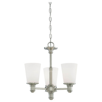 3 Light 17 in. Satin Nickel Chandelier